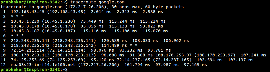Traceroute Hop Analysis